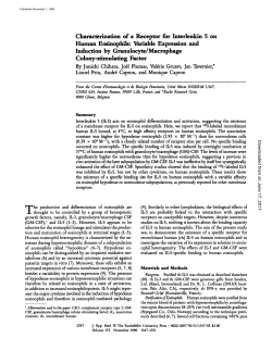 Characterization of a Receptor for Interleukin 5 on Human