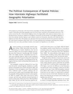 The Political Consequences of Spatial Policies