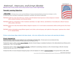 National , American, and Group Identity