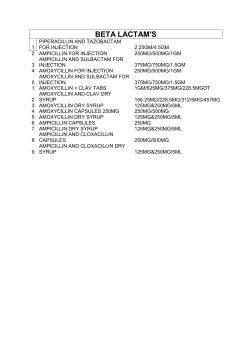 BETA LACTAM`S