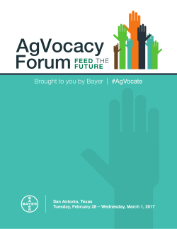 2017 AgVocacy Forum Program