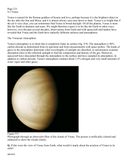 Page 231 9.2 Venus Venus is named for the Roman
