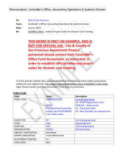 THIS MEMO IS ONLY AN EXAMPLE, AND IS NOT FOR OFFICIAL