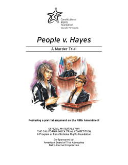People v. Hayes - The Lyceum of Monterey County