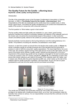 Matth&auml;i Petereit - The Quality Future for the Candle