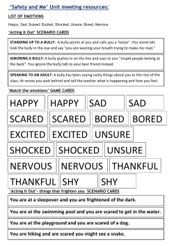 HAPPY HAPPY SAD SAD SCARED SCARED BORED BORED