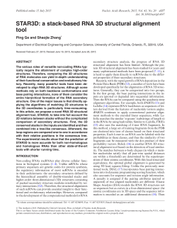 STAR3D: a stack-based RNA 3D structural