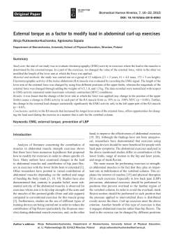 External torque as a factor to modify load in abdominal