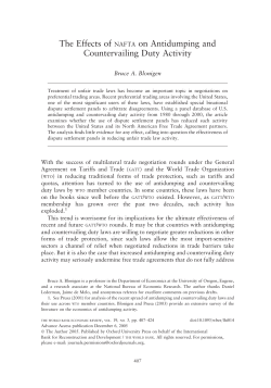 The Effects of NAFTA on Antidumping and