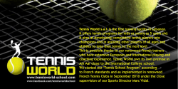 Tennis World s.a.l. is the first training facility in Lebanon. It offers