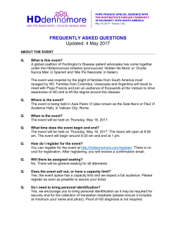 FREQUENTLY ASKED QUESTIONS Updated: 4