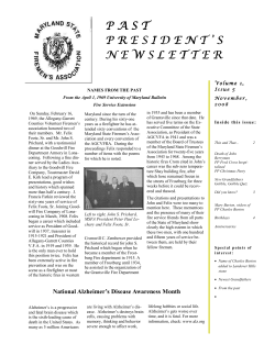 PP Newsletter November 2008 - Maryland State Firemen`s Association