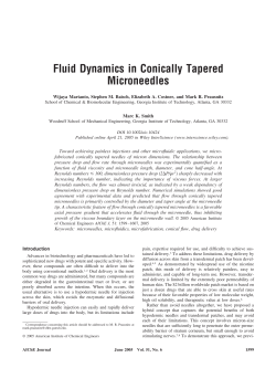Fluid dynamics in conically tapered microneedles