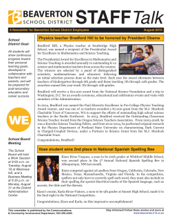 August 2015 - Beaverton School District