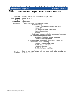 Mechanical properties of Gummi Worms