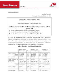 Prospective Travel Trends in 2013(PDF:467KB)
