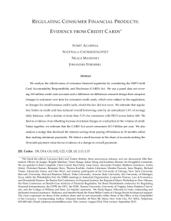 regulating consumer financial products: evidence from credit cards