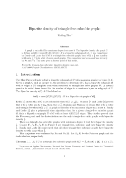 Bipartite density of triangle