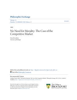 No Need for Morality: The Case of the Competitive Market