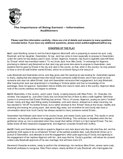 audition information sheet