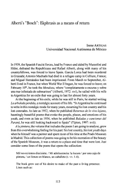 Alberti`s "Bosch": Ekphrasis as a means of return