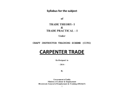 carpenter trade - Directorate General of Training