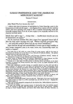 Cargo Preference and the American Merchant Marine