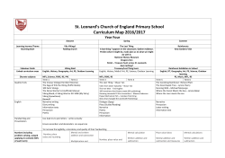 St. Leonard`s Church of England Primary School Curriculum Map