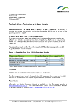 December Quarter Update