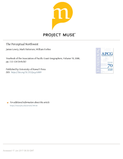 The Perceptual Northwest