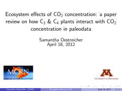 Ecosystem effects of CO2 - Math-UMN
