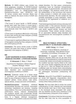 Posters Methods: 53 ADHD children were divided into three