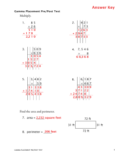 Gamma Placement Answer Key - Math-U-See