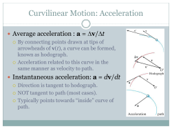 Curvilinear Motion: Acceleration