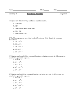 Scientific Notation