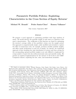 Parametric Portfolio Policies: Exploiting Characteristics