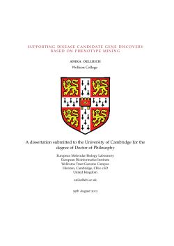 Supporting disease candidate gene discovery based on phenotype