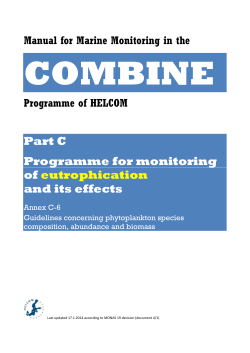 Annex C6 Guidelines concerning phytoplankton species