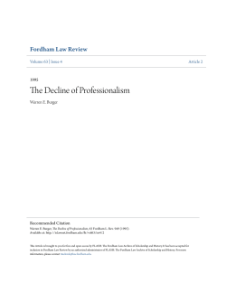 The Decline of Professionalism