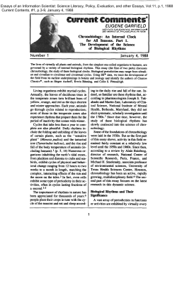 Chronobiology: An Internal Clock for All Seasons