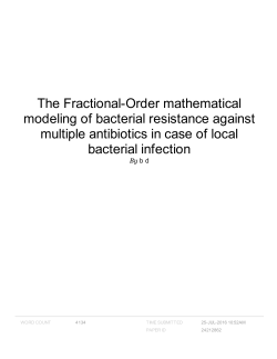 The Fractional-Order mathematical modeling of bacterial resistance