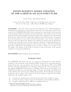 finite element model updating of the garteur sm-ag19 structure