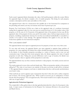 Cottle County Appraisal District How is your property valued?