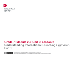 Grade 7 Module 2B, Unit 2, Lesson 2