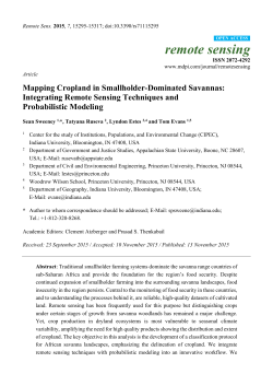 Mapping Cropland in Smallholder-Dominated Savannas: Integrating
