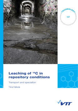 Leaching of 14C in repository conditions. Transport and