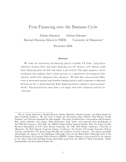 Firm Financing over the Business Cycle - people.hbs.edu