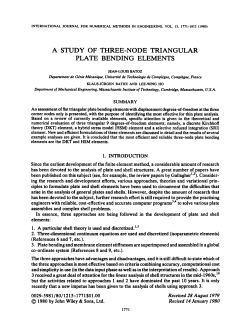 A study of three-node triangular plate bending elements