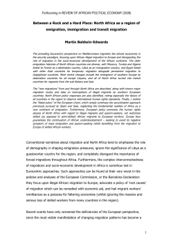 1 Between a Rock and a Hard Place: North Africa as a region of