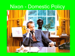 Nixon - Domestic Policy - North Allegheny School District